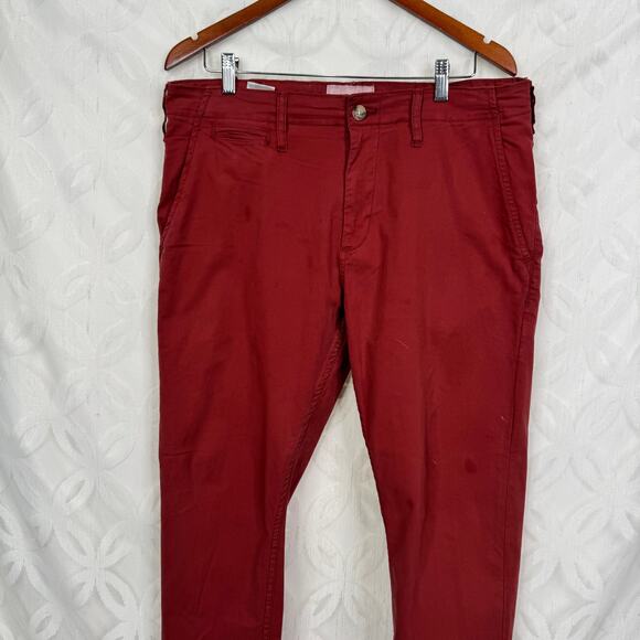 Sun + Stone Men's Dewy Slim-Straight Rust Chino Pants Size 34 x 30 - Picture 10 of 11